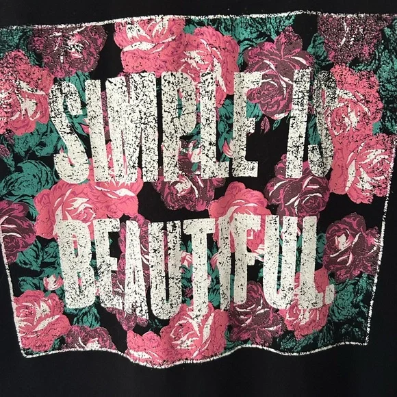 Starling Black Graphic Print Muscle Tee, Preloved, Size Med - Picture 2 of 5